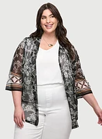 Open-Front Mesh Cover Up