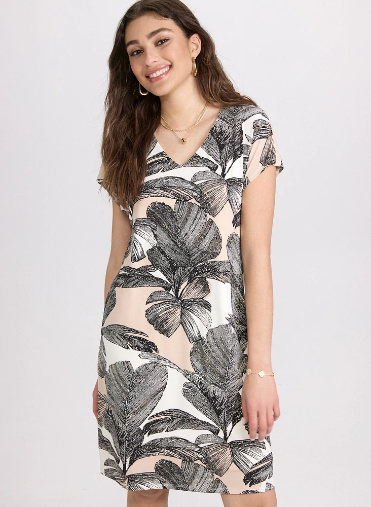 Robe à motif palmiers