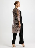 Sequin Motif Jacket, Pants & Cami Set