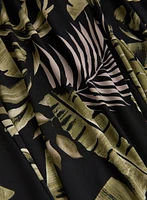 Pantalon à enfiler motif feuilles