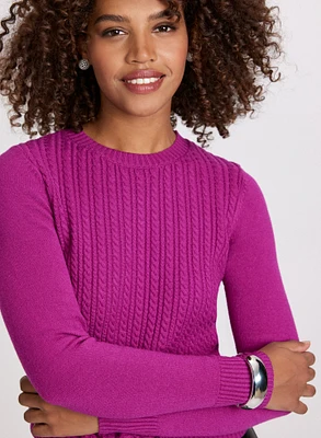 Pull à tricot torsadé