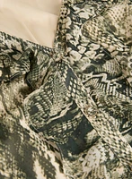 Snake Print Belted Dress