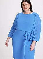 Embellished Cape Sleeve Dress