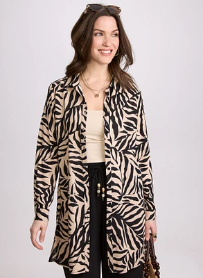 Palm Leaf Print Blouse