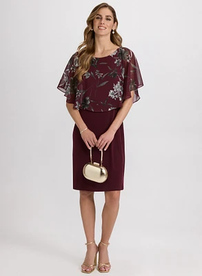 Floral Capelet Dress