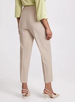 Pleated Slim-Leg Pants