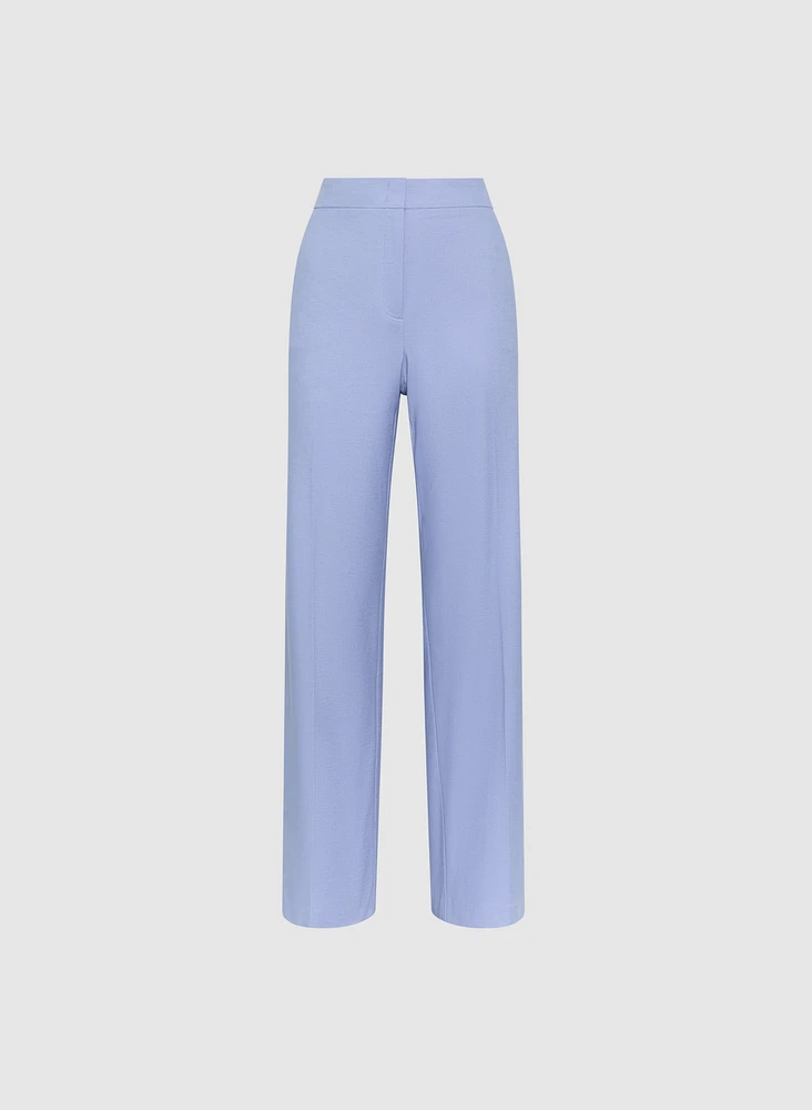 Olivia Chambray Wide-Leg Pants