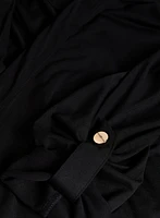 Button Detail Cascade Sweater