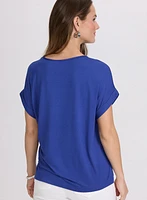 Satin Drop Shoulder Top