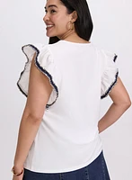 Denim Trim T-Shirt