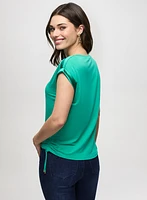 T-Shirt With Satin & Drawstring