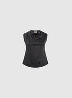 Funnel Neck Sleeveless Sweater