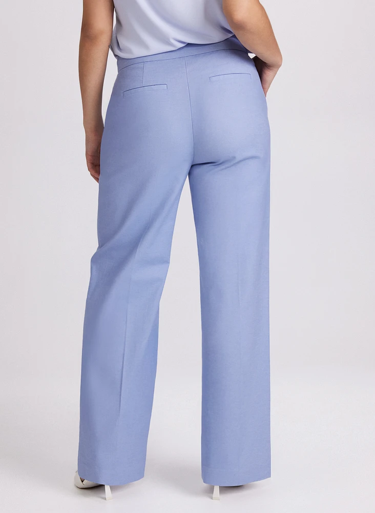 Olivia Chambray Wide-Leg Pants