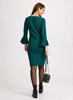Bell Sleeve Sweater Knit Dress