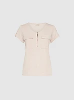 Zip Front T-Shirt