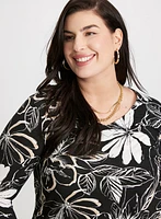Floral Tie-Hem Top