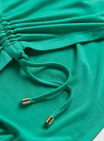 T-shirt de satin avec cordons à nouer