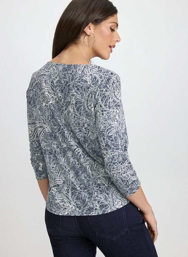 T-shirt à motif paisley