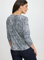 T-shirt à motif paisley