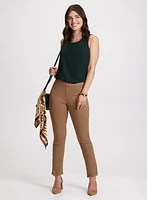 Embellished Slit Hem Jeans