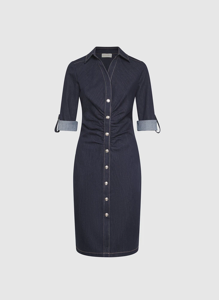 Button-Down Denim Dress