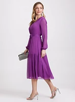 Rosette Detail Tiered Dress