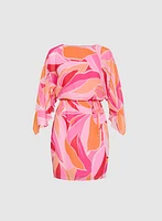 Geometric Print Chiffon Dress