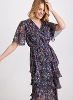 Tiered Confetti Print Dress