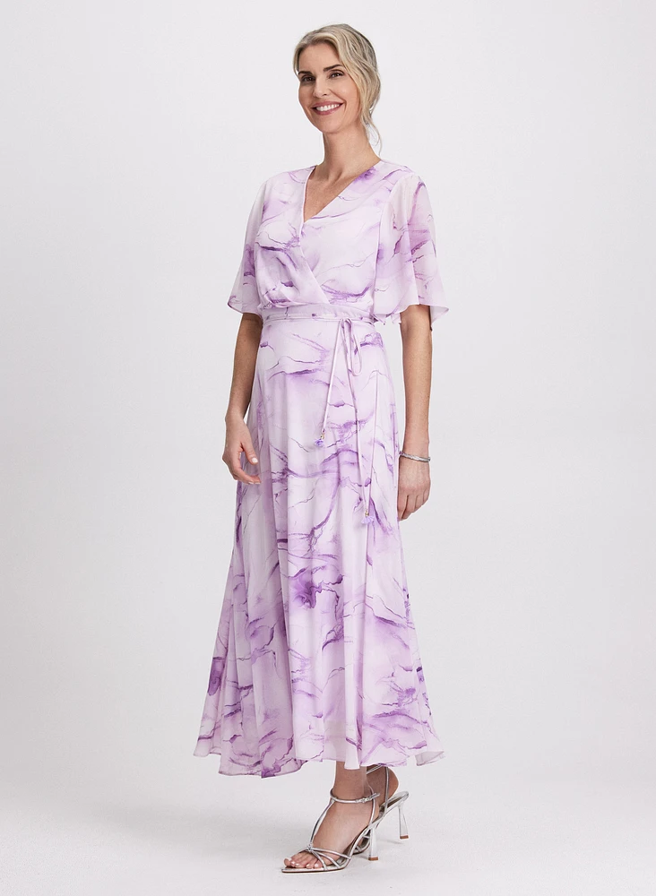 Marbled Chiffon Dress