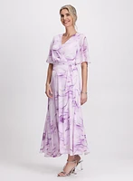 Marbled Chiffon Dress