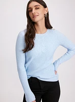 Crystal Button Embellished Sweater