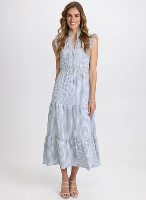 Striped Ruffle Detail Dress