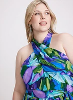 Tropical Halter Neck Dress
