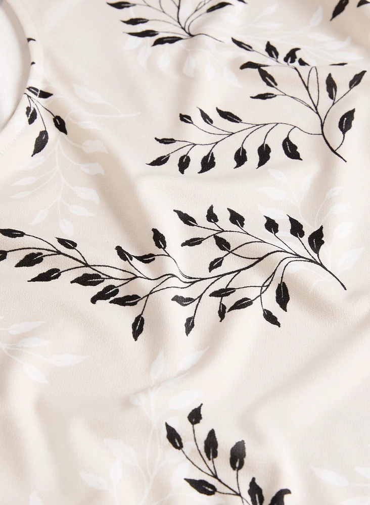 Leaf Print Top