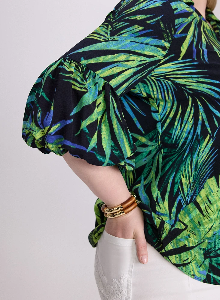 Joseph Ribkoff - Blouse à motif palmiers
