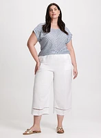 Diagonal Stripe Cap Sleeve Top