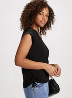 T-Shirt With Satin & Drawstring