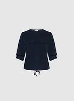 Folded Sleeve Top