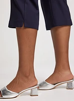 Slit Detail Straight Leg Capris