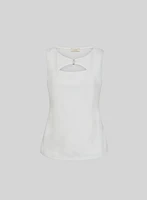 Cutout Detail Sleeveless Top