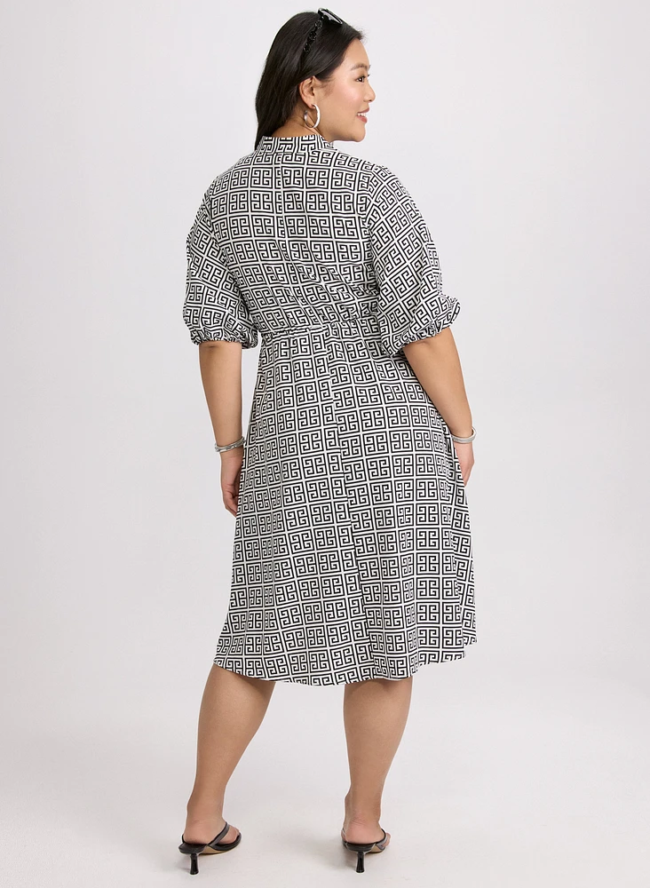 Geometric Print Dress