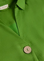 Robe en lin à col chemisier