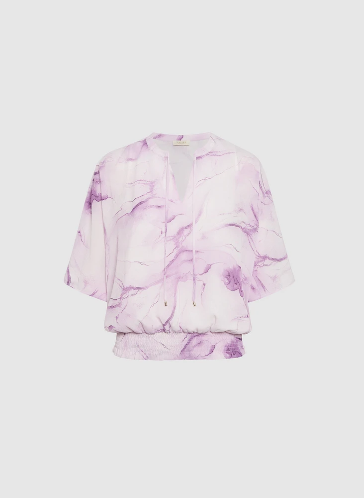 Marble Print Blouse
