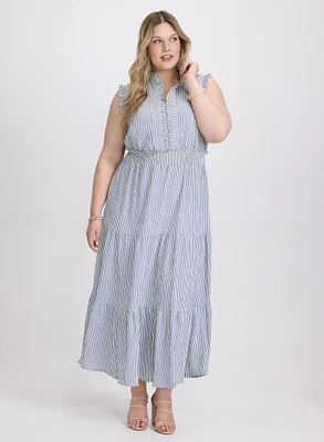 Robe maxi rayée