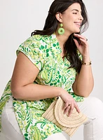Paisley Tie Detail Blouse