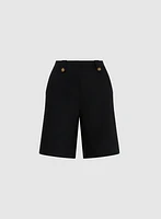Short en mélange de lin extensible