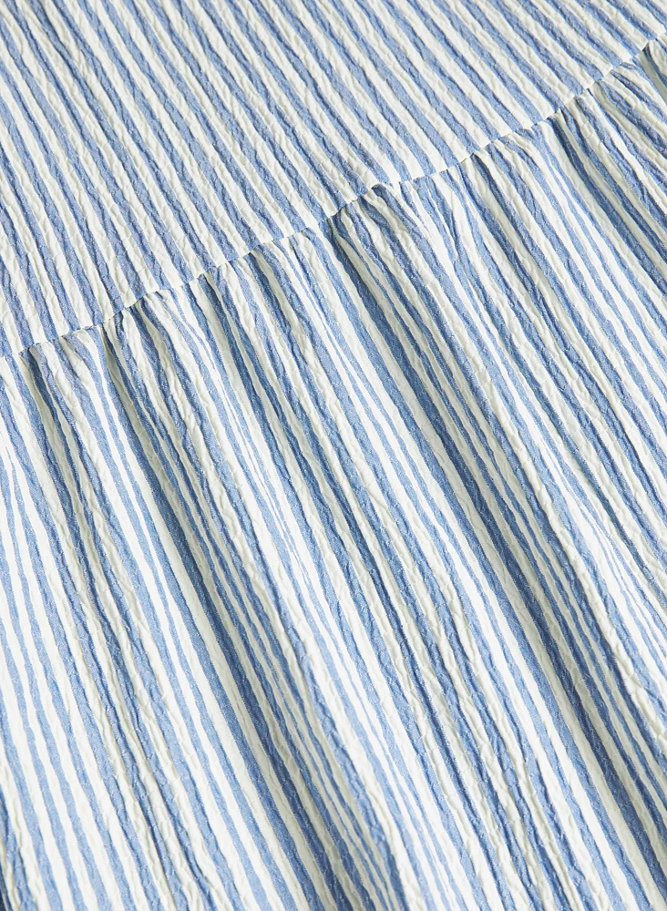 Striped Ruffle Detail Dress