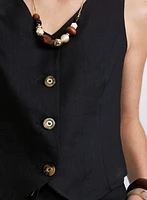 Linen-Blend Vest