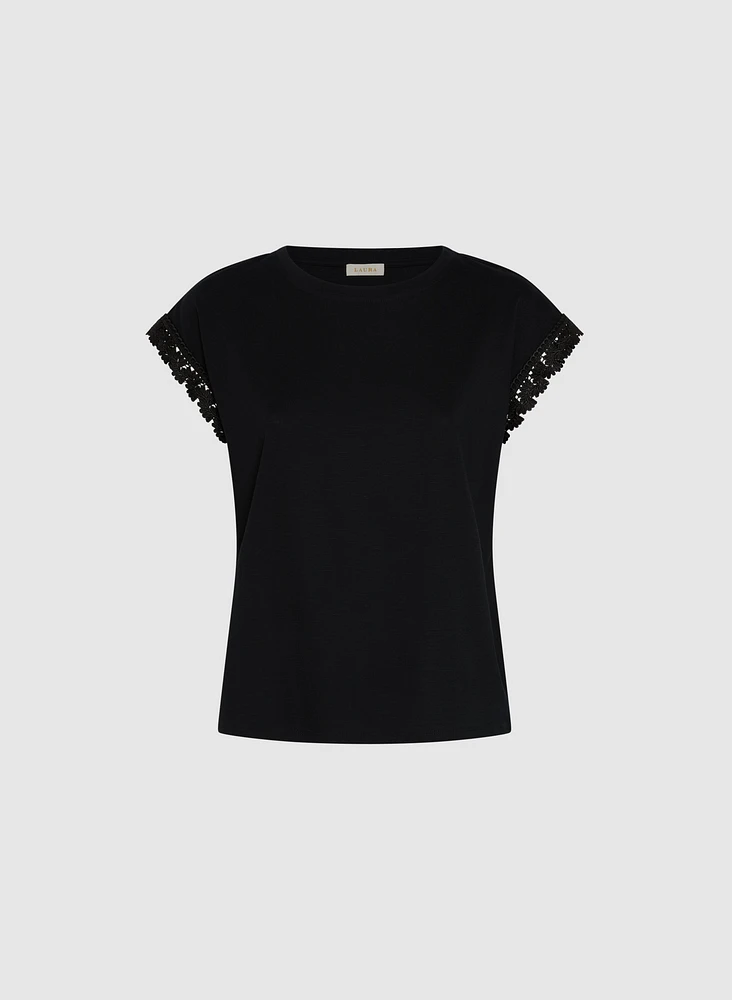 Crochet Trim T-Shirt