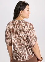 Abstract Cotton Blouse